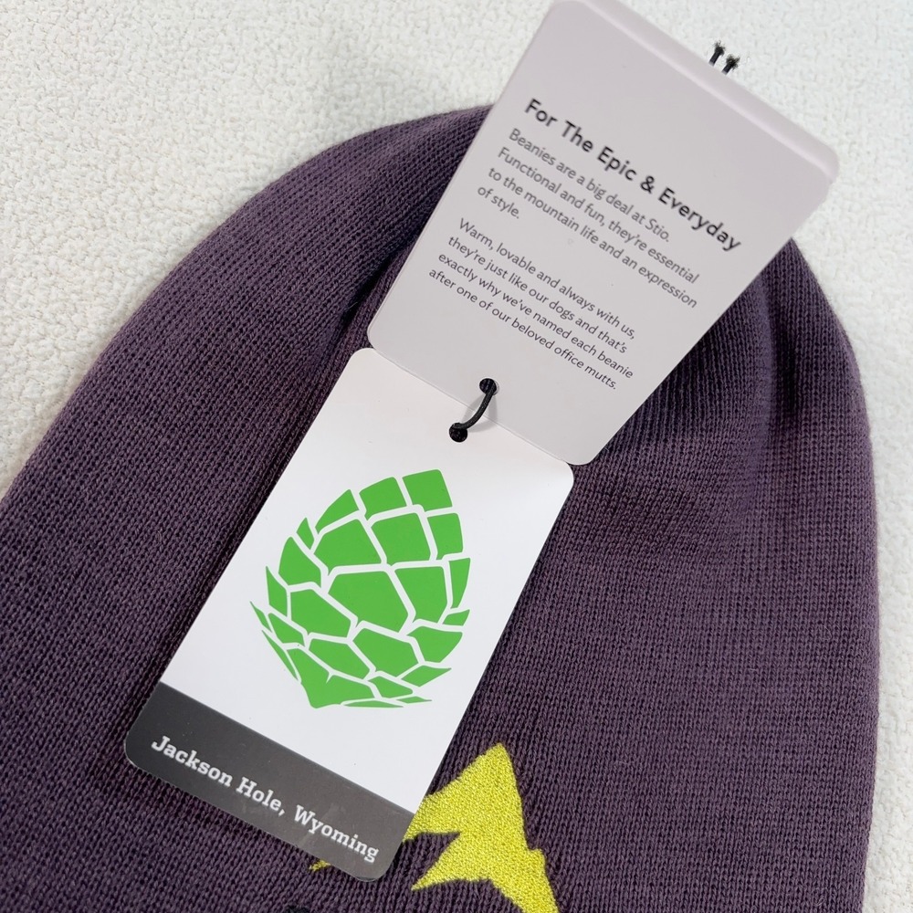 NEW‎ Stio Mizpah Beanie Men's One Size Huckleberry Jam Merino Wool Logo Hat NWT - Picture 6 of 10